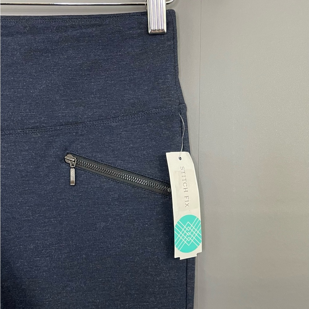 Stitch Fix X Nic+Zoe Zip Detail Legging Navy Blue NWT - Picture 5 of 11